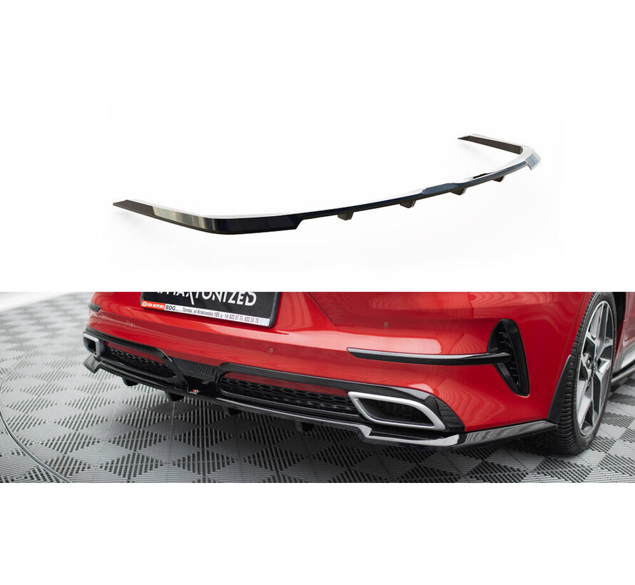 Maxton Design Rear Splitter (with vertical bars) Kia ProCeed GT-Line Mk1