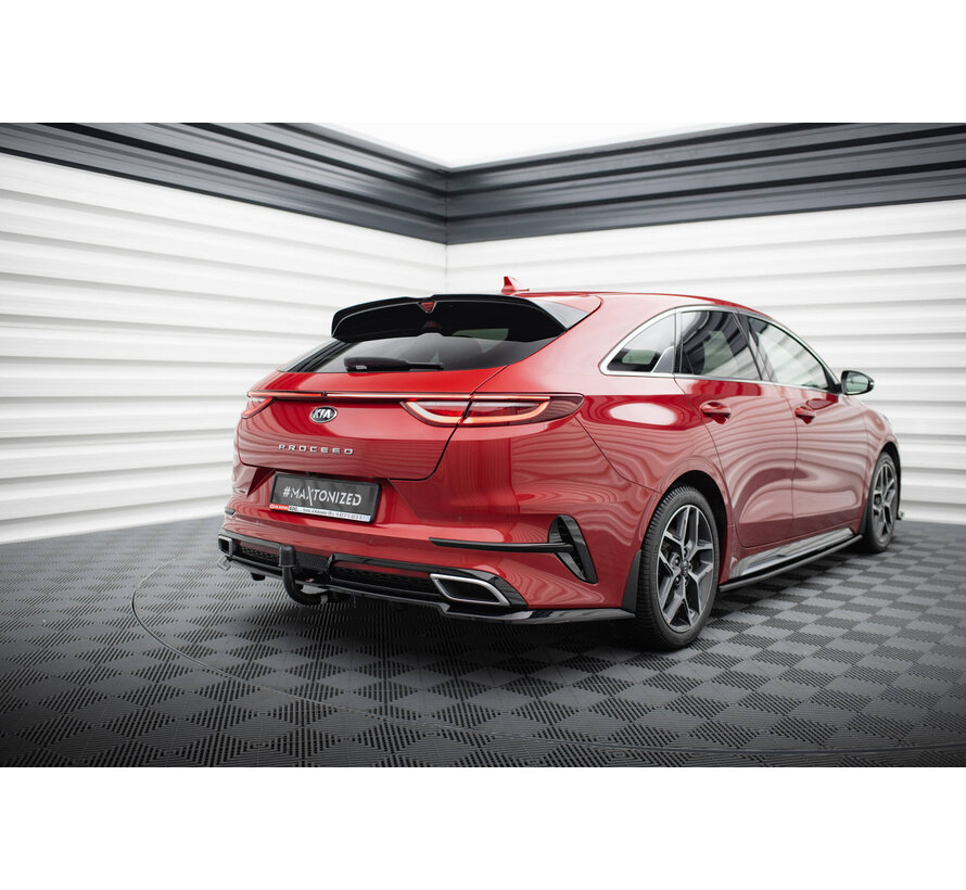 Maxton Design Rear Splitter (with vertical bars) Kia ProCeed GT-Line Mk1