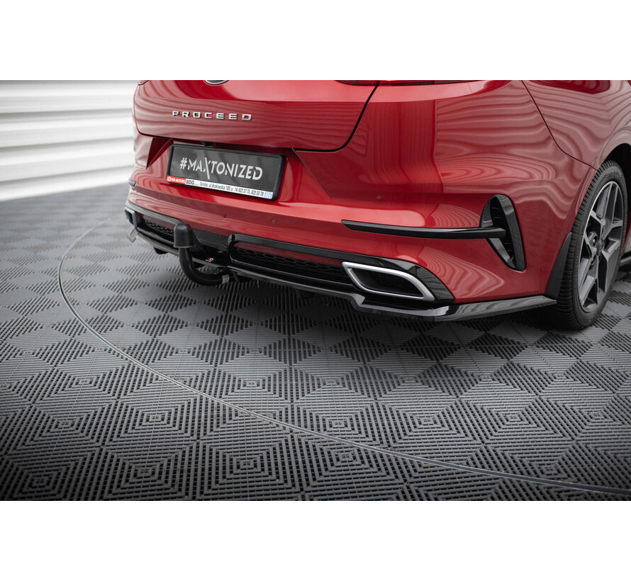 Maxton Design Rear Splitter (with vertical bars) Kia ProCeed GT-Line Mk1