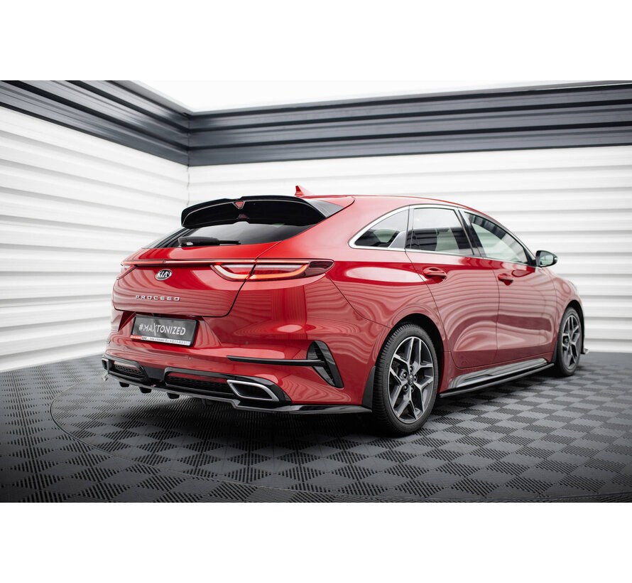Maxton Design Rear Splitter (with vertical bars) Kia ProCeed GT-Line Mk1