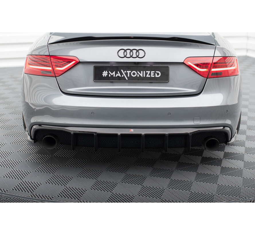 Maxton Design Rear Valance Audi A5 S-Line Coupe / Sportback 8T Facelift (Version with single exhausts on both sides)