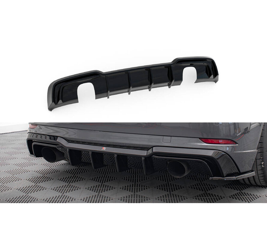 Maxton Design Rear Valance Audi A3 S-Line Sportback 8V Facelift (Version with single exhausts on both sides)