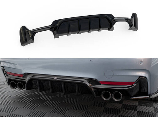 Maxton Design Maxton Design Rear Valance passend voor BMW 4 Coupe / Gran Coupe / Cabrio M-Pack F32 / F36 / F33 (Version with dual exhausts on both sides)