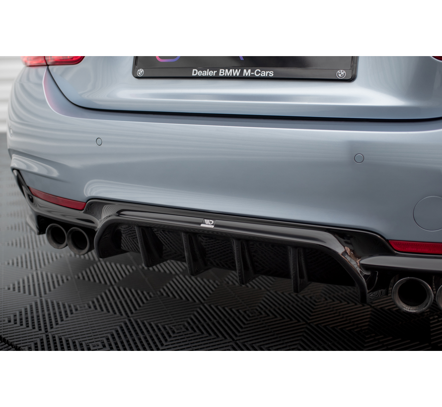 Maxton Design Rear Valance passend voor BMW 4 Coupe / Gran Coupe / Cabrio M-Pack F32 / F36 / F33 (Version with dual exhausts on both sides)