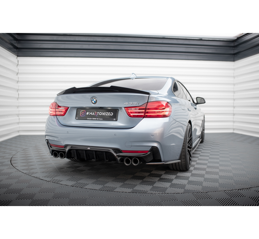 Maxton Design Rear Valance BMW 4 Coupe / Gran Coupe / Cabrio M-Pack F32 / F36 / F33 (Version with dual exhausts on both sides)