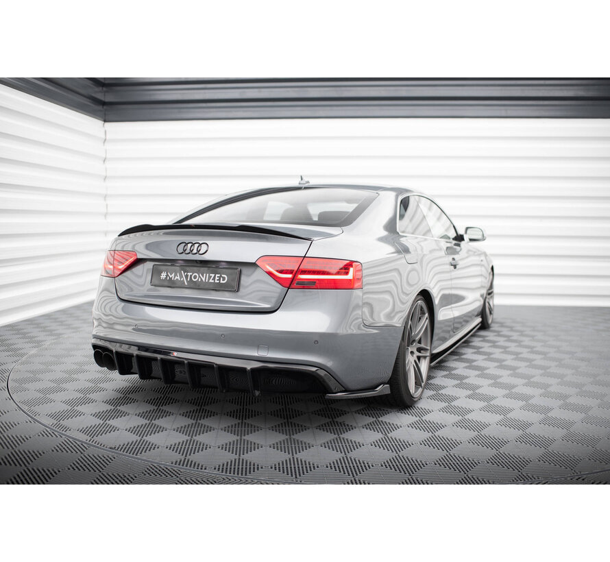 Maxton Design Rear Valance Audi A5 S-Line Coupe / Sportback 8T Facelift (Single side dual exhaust version)