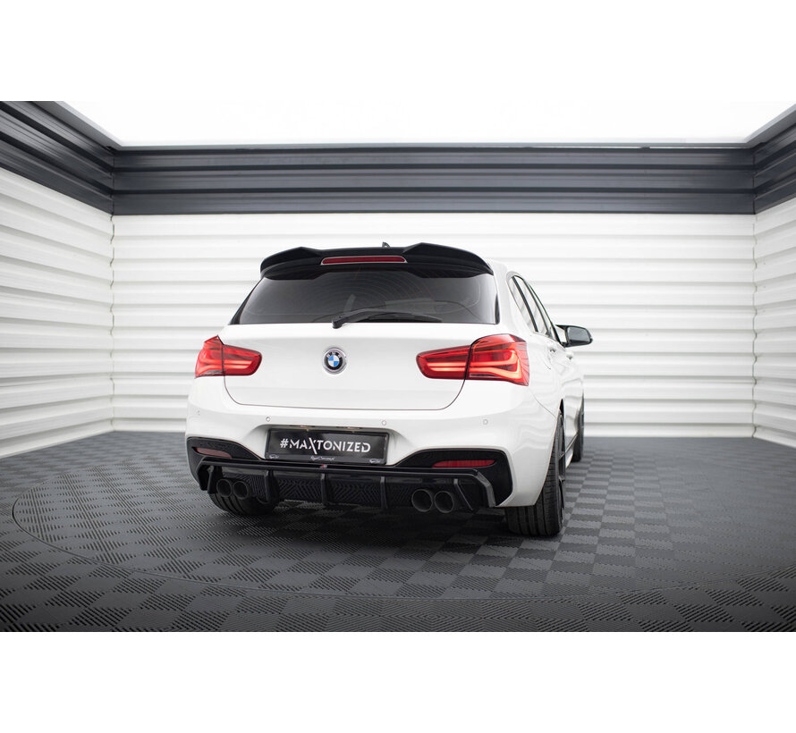 Maxton Design Rear Valance V.3 passend voor BMW 1 M-Pack / M140i F20 Facelift (Version with dual exhausts on both sides)