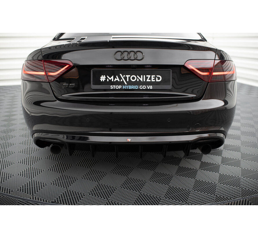 Maxton Design Rear Valance Audi A5 Coupe / Cabrio S-Line 8T (Version with single exhausts on both sides)