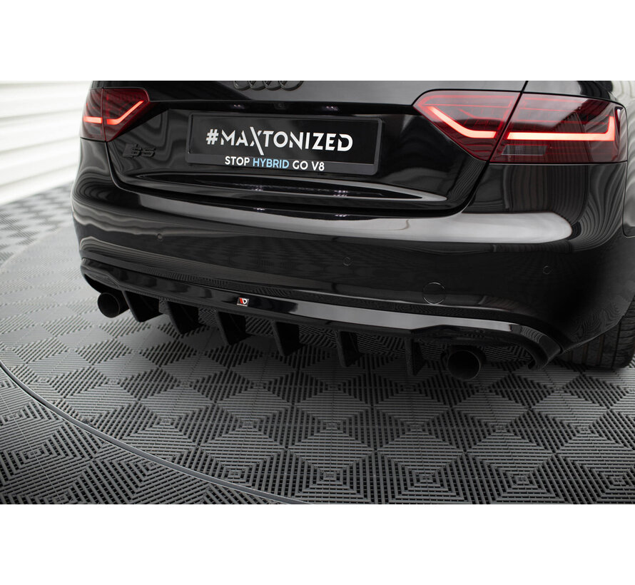Maxton Design Rear Valance Audi A5 Coupe / Cabrio S-Line 8T (Version with single exhausts on both sides)