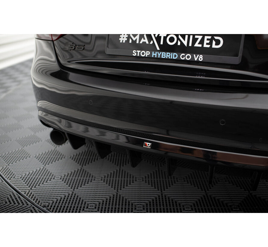 Maxton Design Rear Valance Audi A5 Coupe / Cabrio S-Line 8T (Version with single exhausts on both sides)