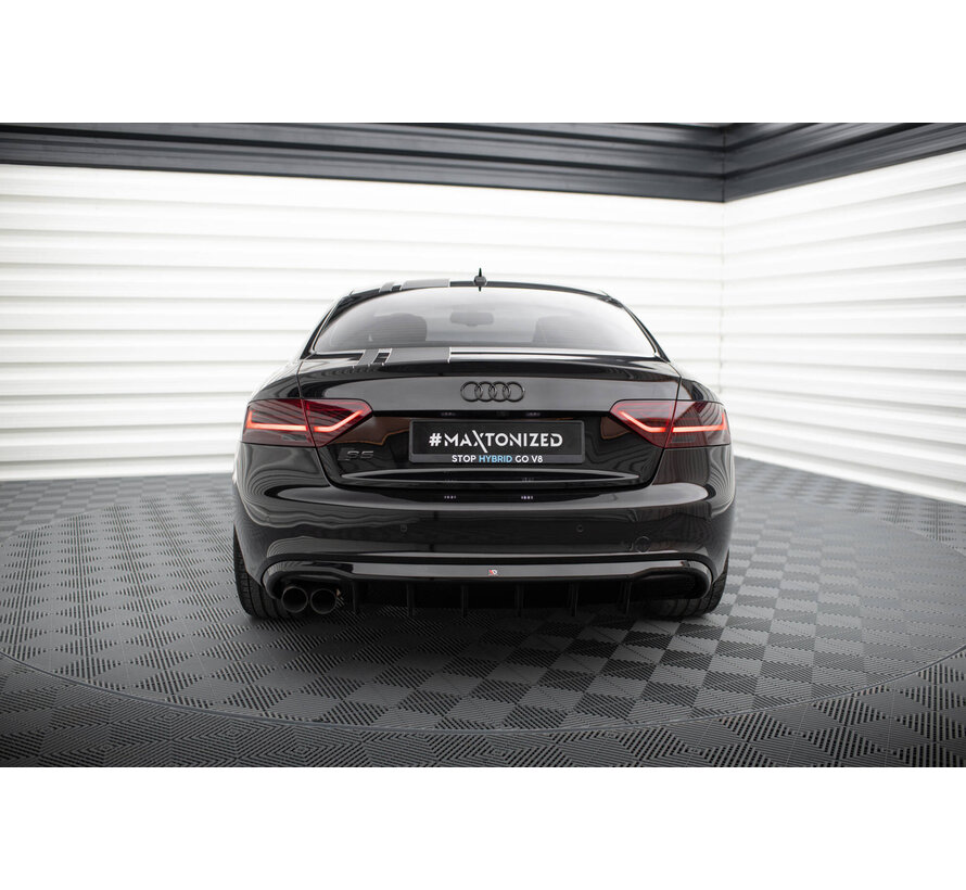 Maxton Design Rear Valance Audi A5 Coupe / Cabrio S-Line 8T (Single side dual exhaust version)