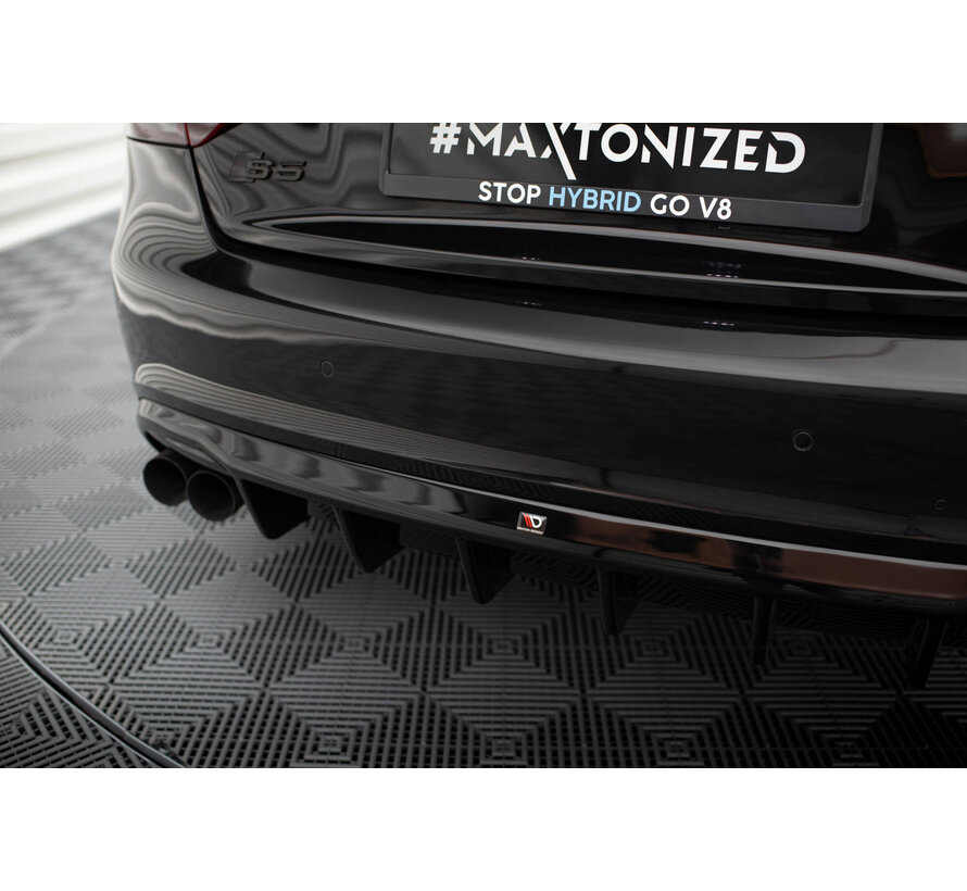 Maxton Design Rear Valance Audi A5 Coupe / Cabrio S-Line 8T (Single side dual exhaust version)