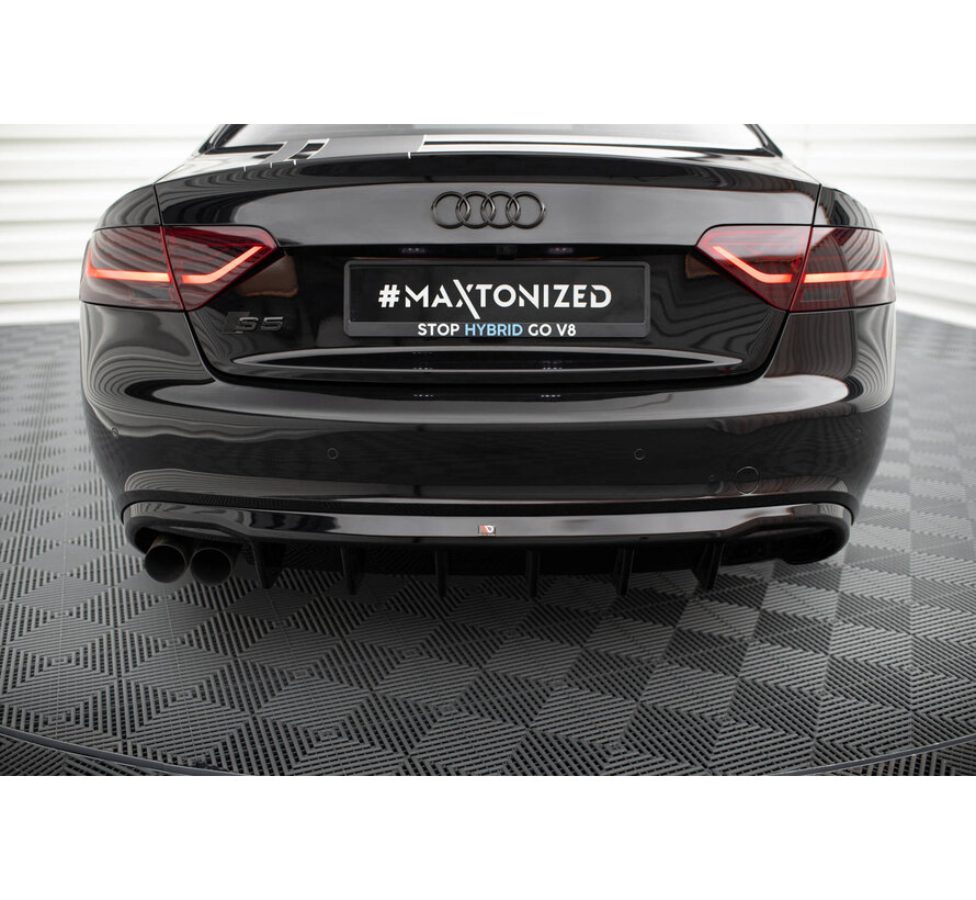 Maxton Design Rear Valance Audi A5 Coupe / Cabrio S-Line 8T (Single side dual exhaust version)