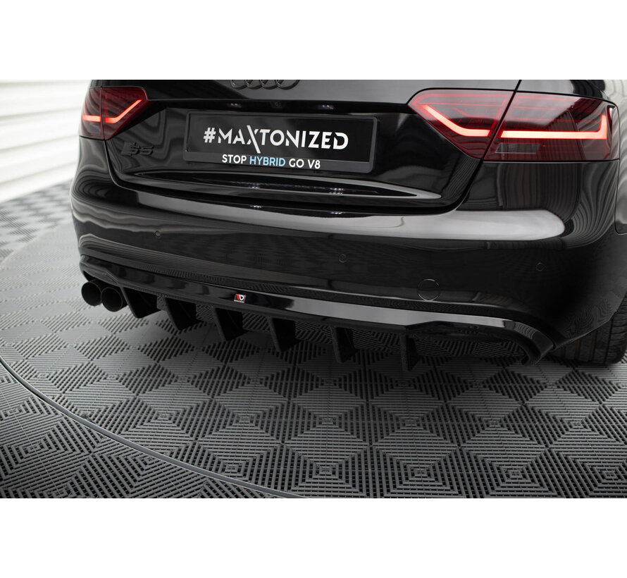 Maxton Design Rear Valance Audi A5 Coupe / Cabrio S-Line 8T (Single side dual exhaust version)
