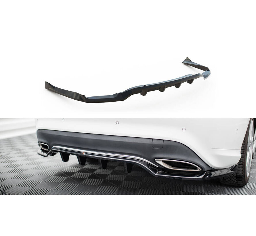 Maxton Design Rear Splitter (with vertical bars) Mercedes-Benz CLA C117 Facelift