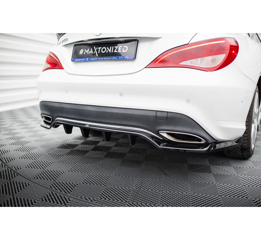 Maxton Design Rear Splitter (with vertical bars) Mercedes-Benz CLA C117 Facelift