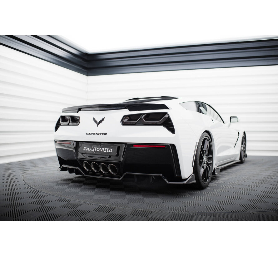 Maxton Design Central Rear Splitter (with vertical bars) Chevrolet Corvette C7