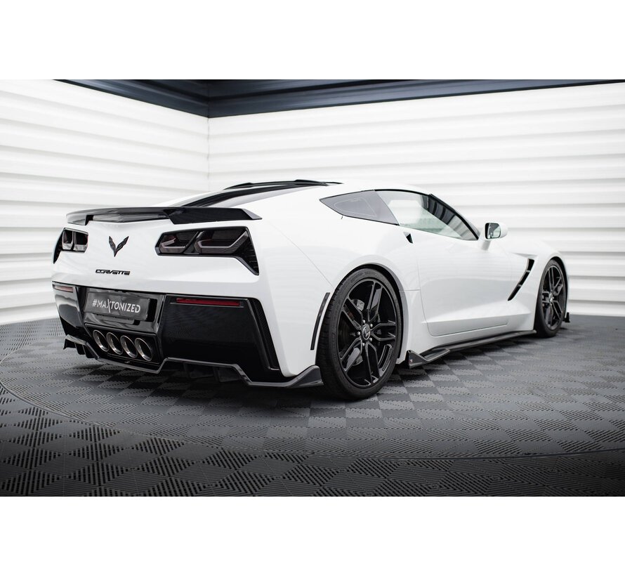 Maxton Design Central Rear Splitter (with vertical bars) Chevrolet Corvette C7