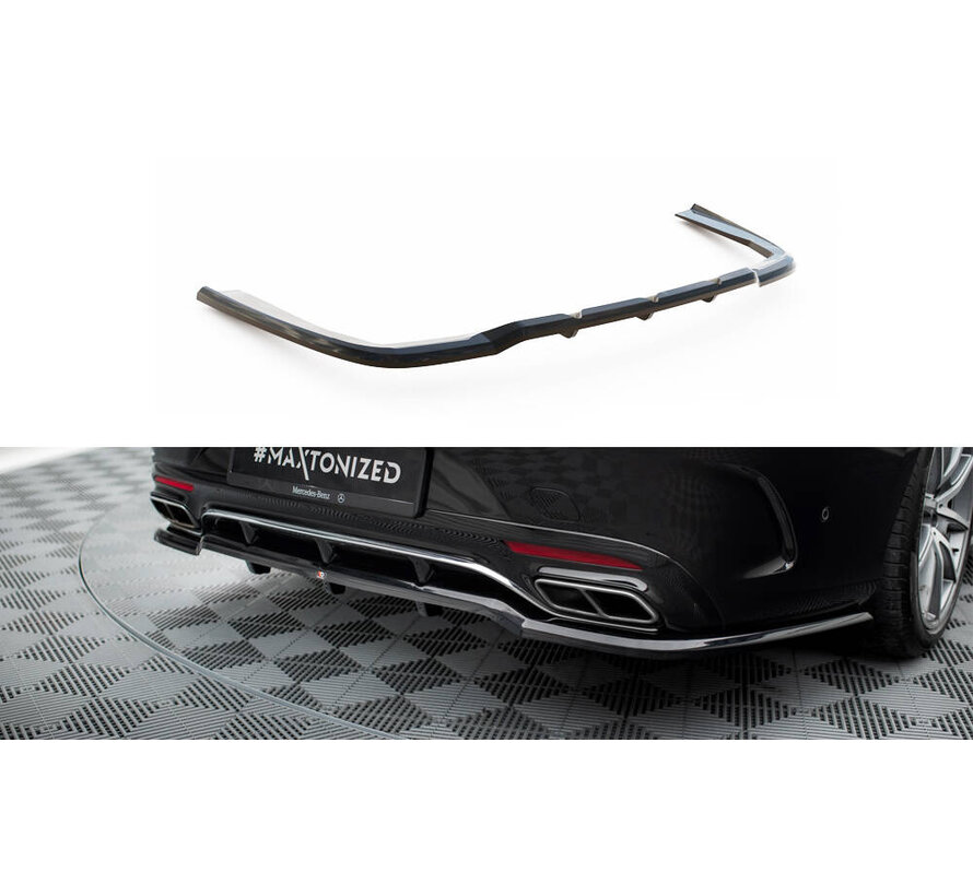 Maxton Design Rear Splitter (with vertical bars) Mercedes-Benz S Coupe AMG-Line C217 Facelift