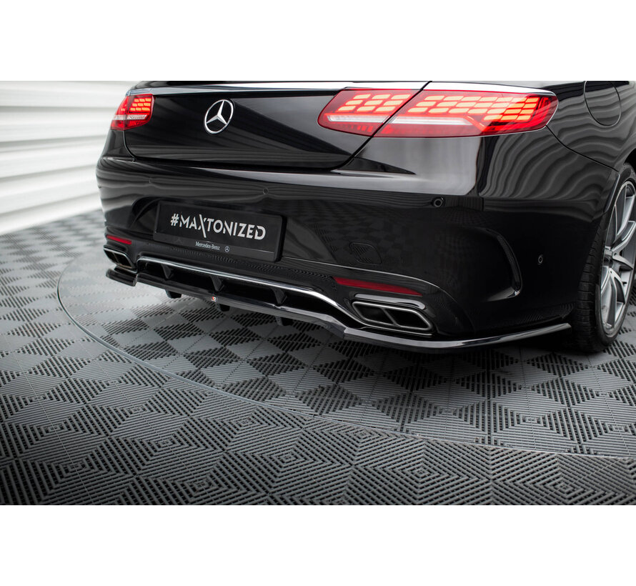 Maxton Design Rear Splitter (with vertical bars) Mercedes-Benz S Coupe AMG-Line C217 Facelift