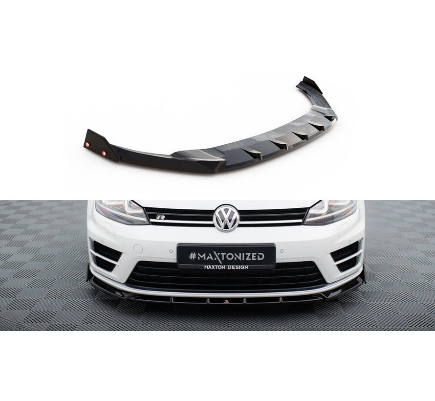 Maxton Design Front Splitter V.5 + Flaps Volkswagen Golf R / R-Line Mk7