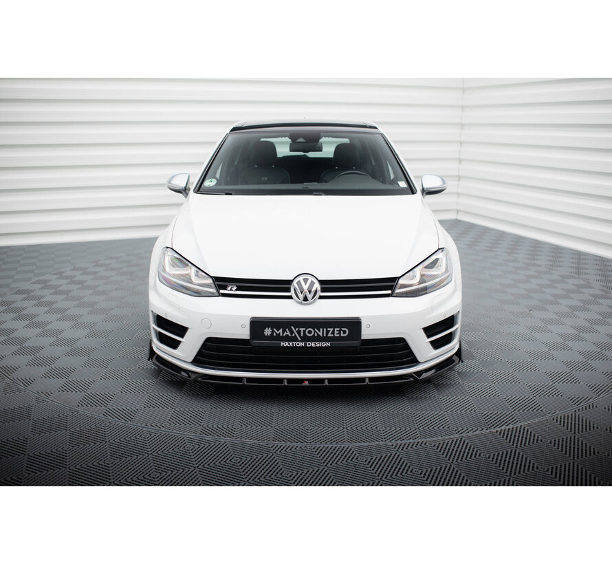 Maxton Design Front Splitter V.5 + Flaps Volkswagen Golf R / R-Line Mk7