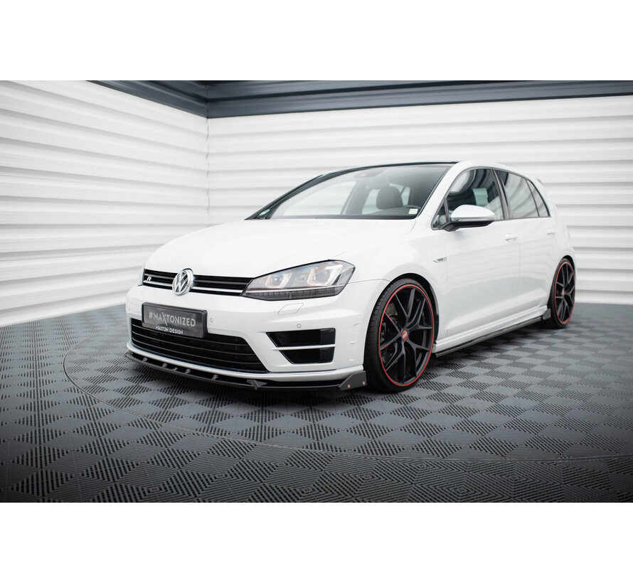 Maxton Design Front Splitter V.5 + Flaps Volkswagen Golf R / R-Line Mk7