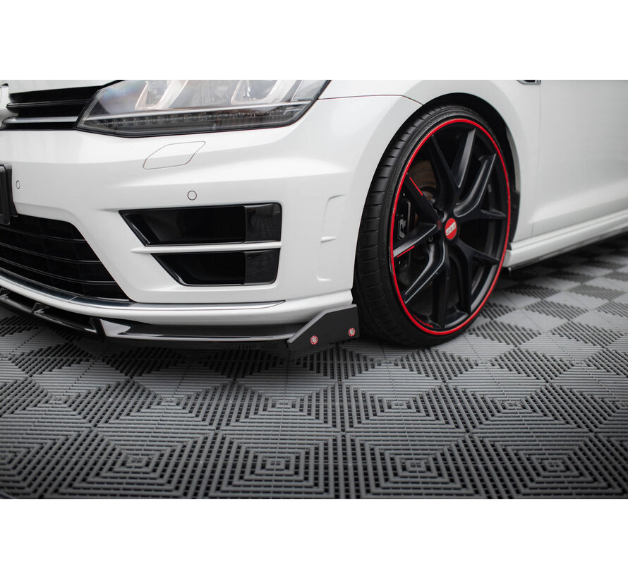 Maxton Design Front Splitter V.5 + Flaps Volkswagen Golf R / R-Line Mk7