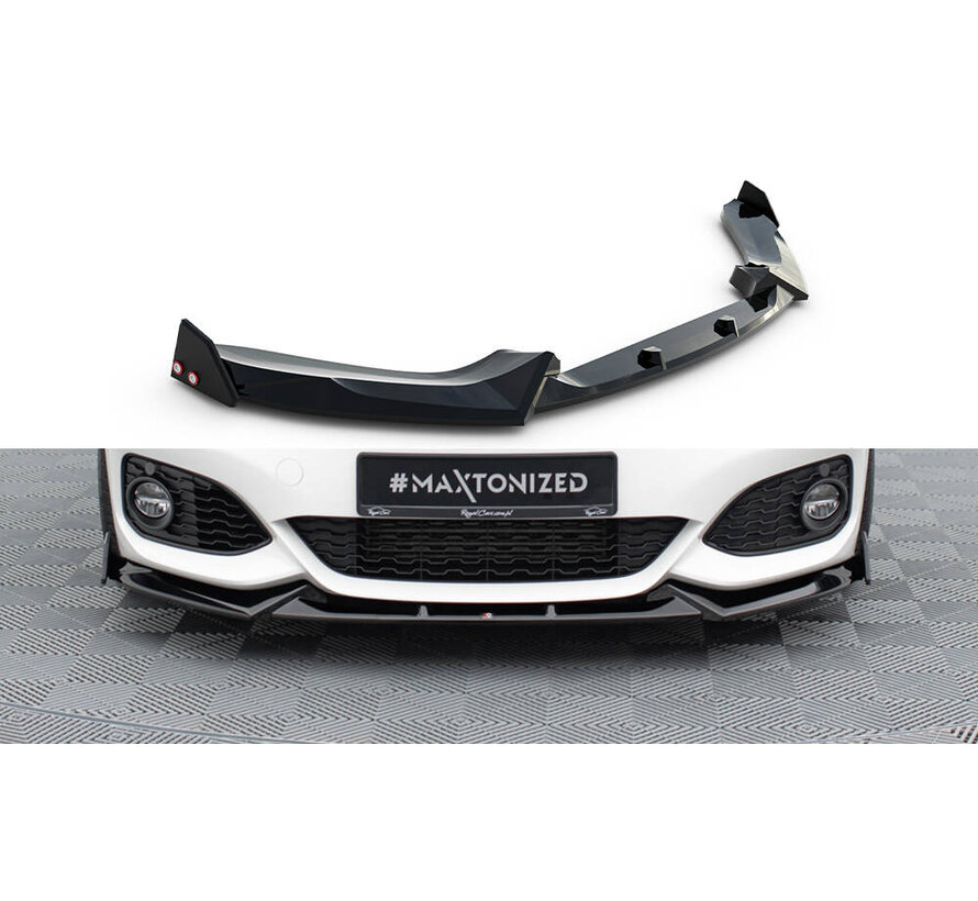 Maxton Design Front Splitter V.5 + Flaps BMW 1 M-Pack / M140i F20 Facelift