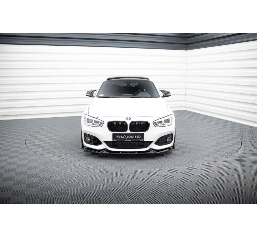 Maxton Design Front Splitter V.5 + Flaps BMW 1 M-Pack / M140i F20 Facelift