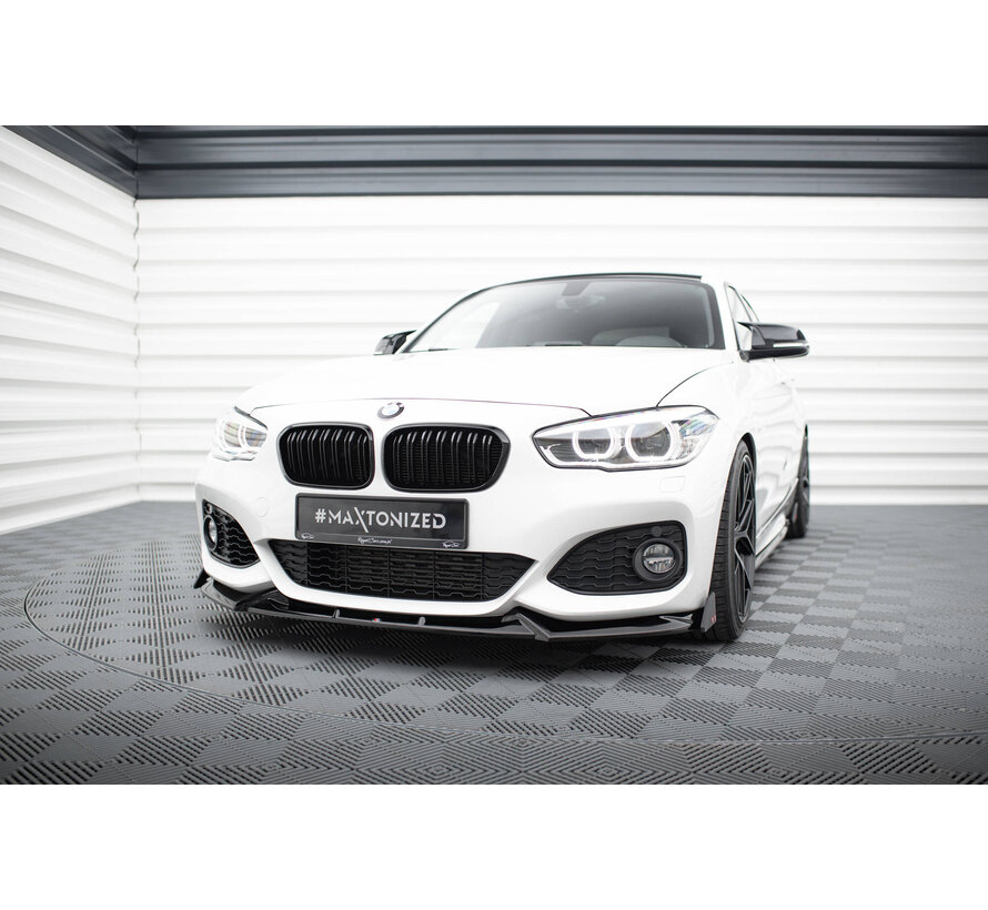 Maxton Design Front Splitter V.5 + Flaps BMW 1 M-Pack / M140i F20 Facelift