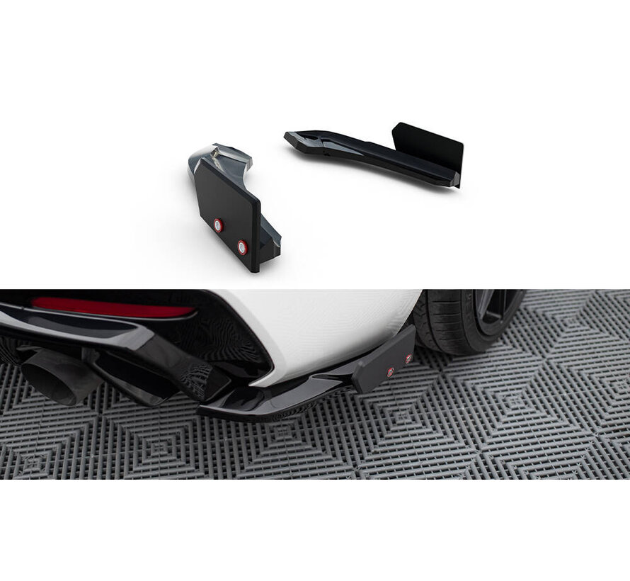 Maxton Design Rear Side Splitters V.5 + Flaps (For rear valance V.3) BMW 1 M-Pack / M140i F20 Facelift