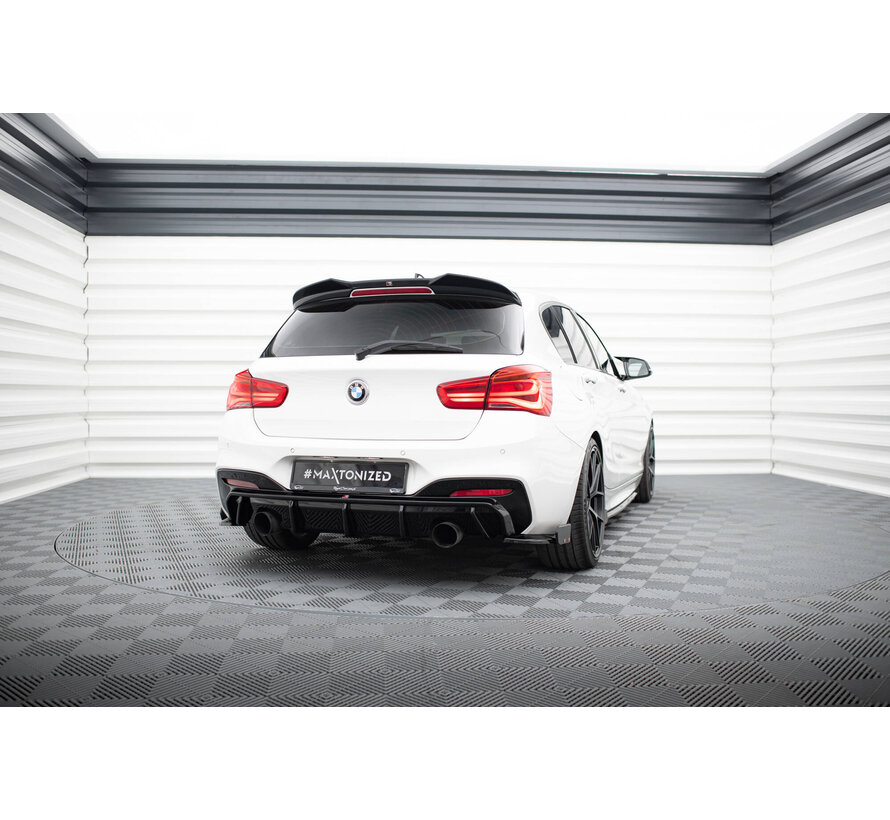 Maxton Design Rear Side Splitters V.5 + Flaps (For rear valance V.3) BMW 1 M-Pack / M140i F20 Facelift