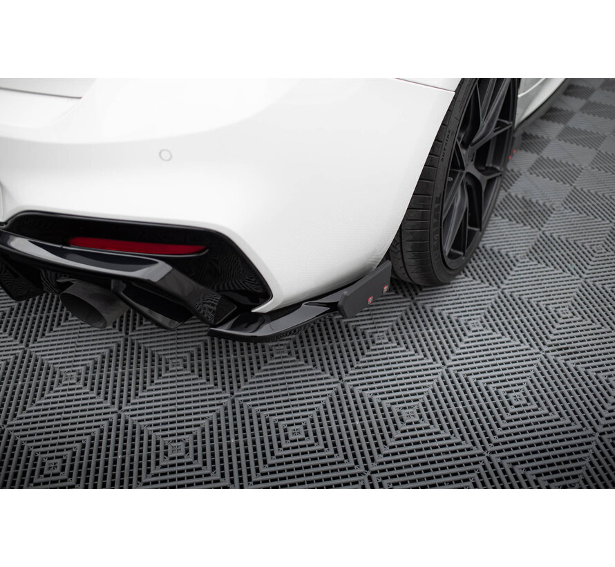 Maxton Design Rear Side Splitters V.5 + Flaps (For rear valance V.3) BMW 1 M-Pack / M140i F20 Facelift