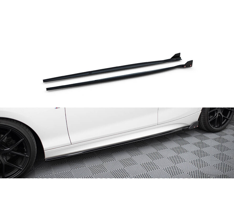 Maxton Design Side Skirts Diffusers V.4 + Flaps BMW 1 M-Pack / M140i F20 Facelift