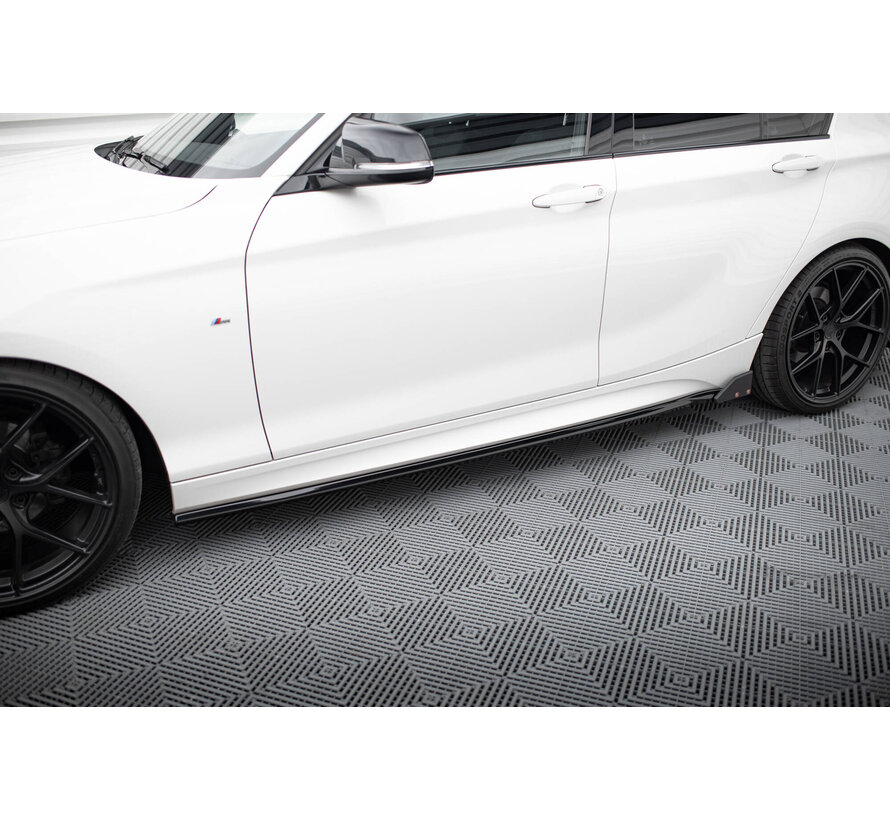 Maxton Design Side Skirts Diffusers V.4 + Flaps BMW 1 M-Pack / M140i F20 Facelift
