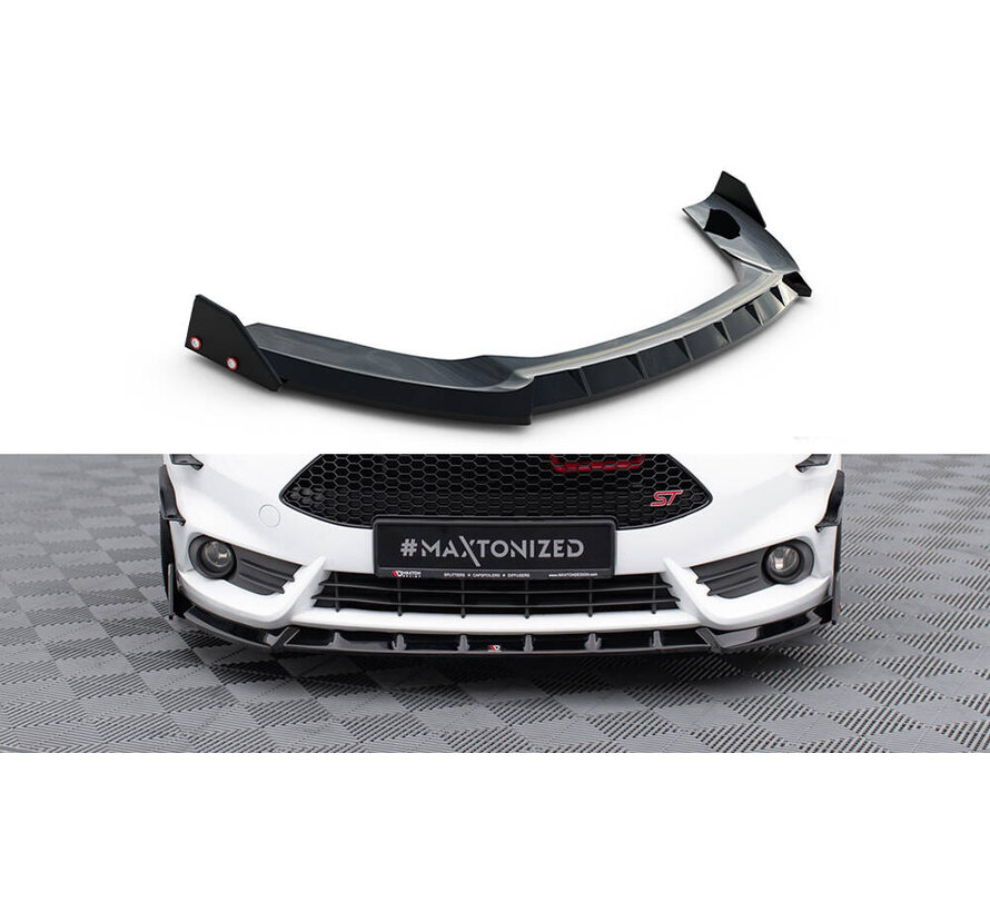 Maxton Design Front Splitter V.6 + Flaps Ford Fiesta ST Mk7 Facelift