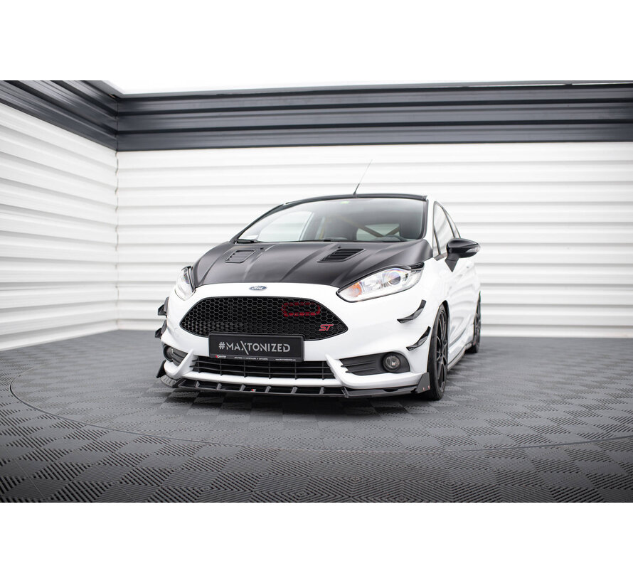 Maxton Design Front Splitter V.6 + Flaps Ford Fiesta ST Mk7 Facelift