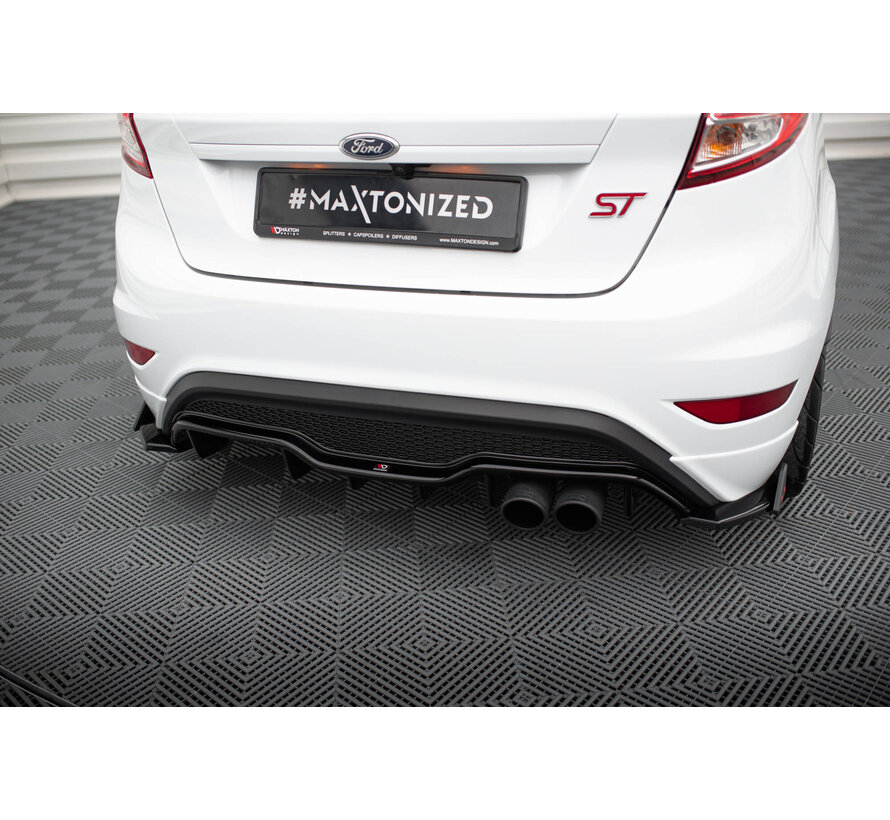 Maxton Design Rear Side Splitters V.3 + Flaps Ford Fiesta ST Mk7 Facelift