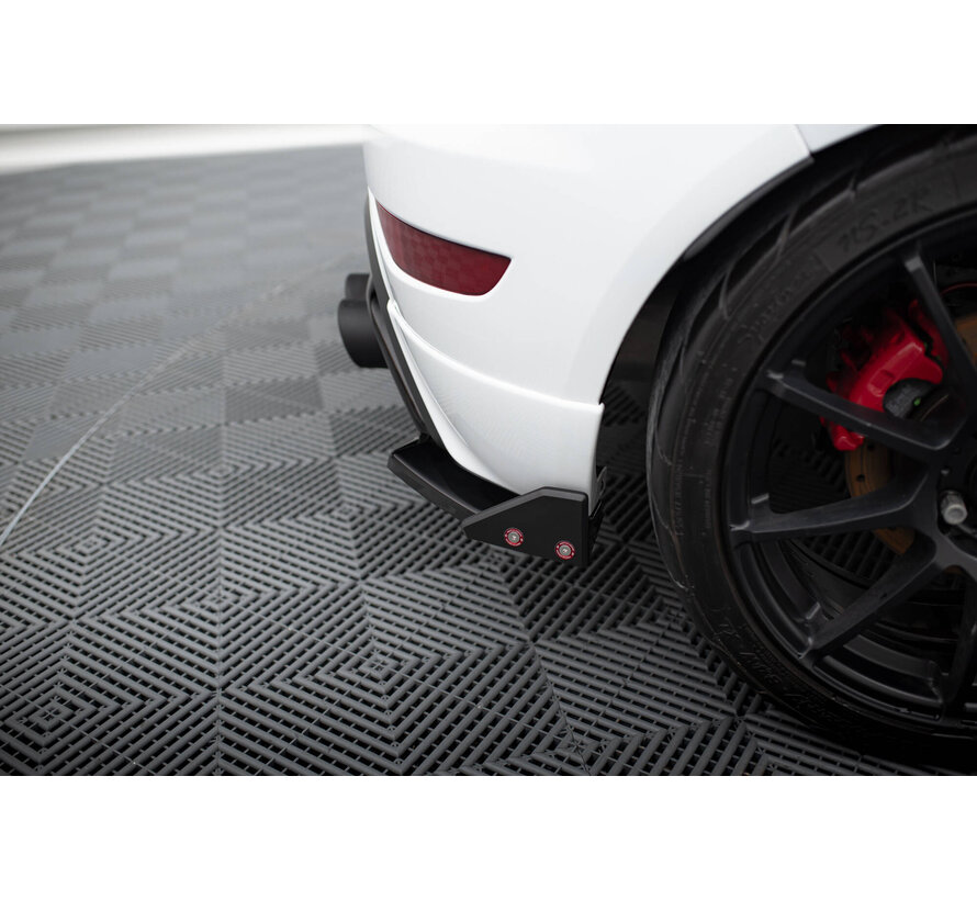 Maxton Design Rear Side Splitters V.3 + Flaps Ford Fiesta ST Mk7 Facelift