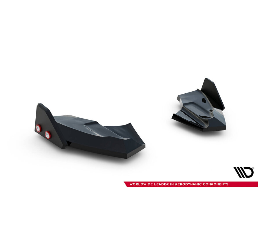Maxton Design Rear Side Splitters V.3 + Flaps Ford Fiesta ST Mk7 Facelift