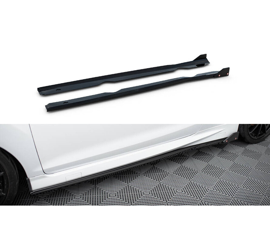 Maxton Design Side Skirts Diffusers V.4 + Flaps Ford Fiesta ST / ST-Line Mk7