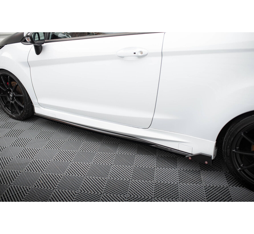 Maxton Design Side Skirts Diffusers V.4 + Flaps Ford Fiesta ST / ST-Line Mk7