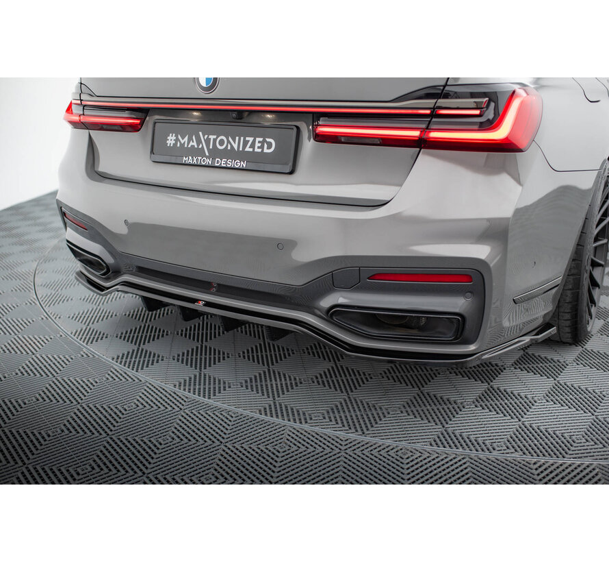 Maxton Design Rear Splitter (with vertical bars) V.2 BMW 7 M-Pack G11 / G12 Facelift