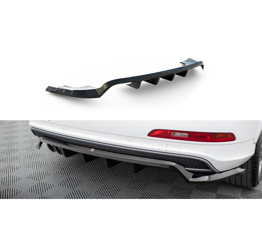 Maxton Design Rear Splitter (with vertical bars) Audi Q3 S-line 8U