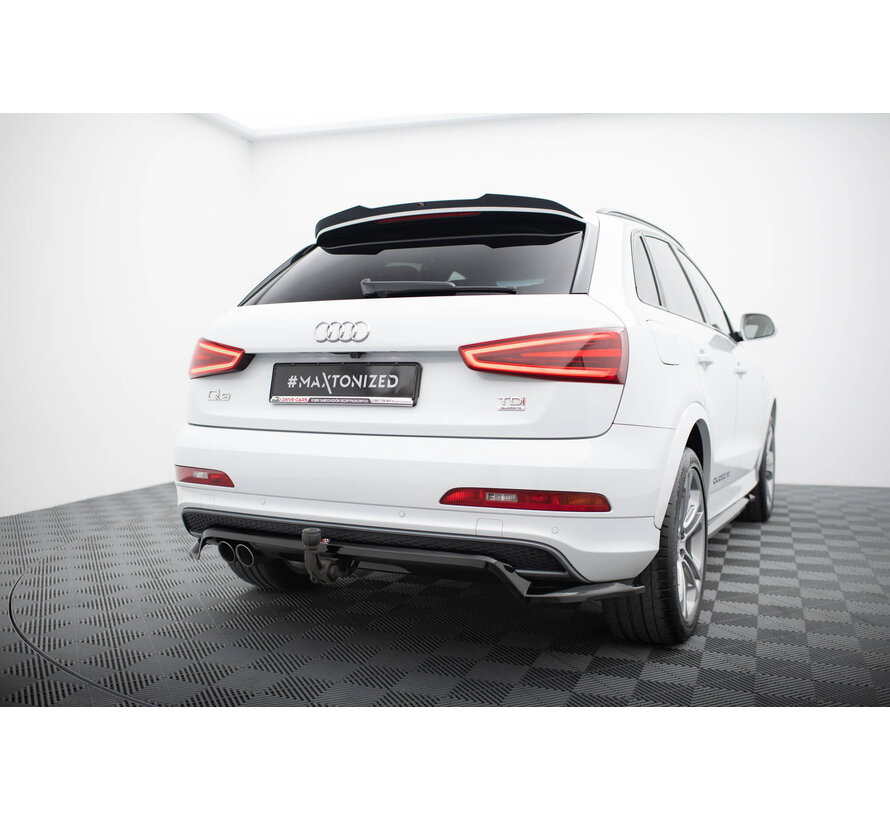 Maxton Design Rear Splitter (with vertical bars) Audi Q3 S-line 8U