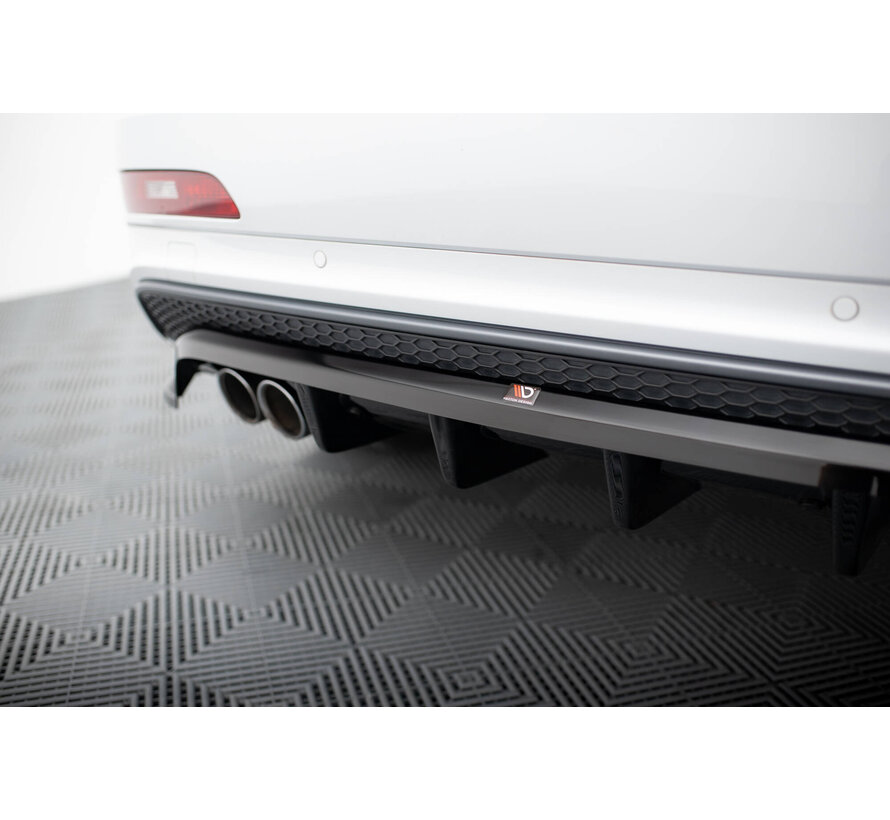 Maxton Design Rear Splitter (with vertical bars) Audi Q3 S-line 8U