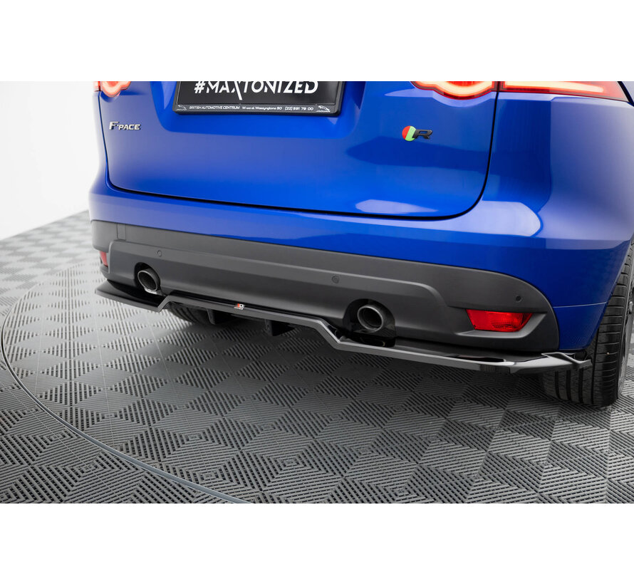 Maxton Design Rear Splitter (with vertical bars) Jaguar F-Pace R-Sport Mk1