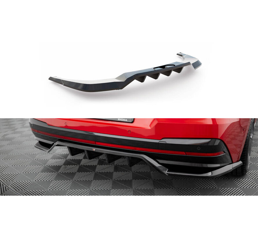 Maxton Design Rear Splitter (with vertical bars) Skoda Enyaq Coupe iV