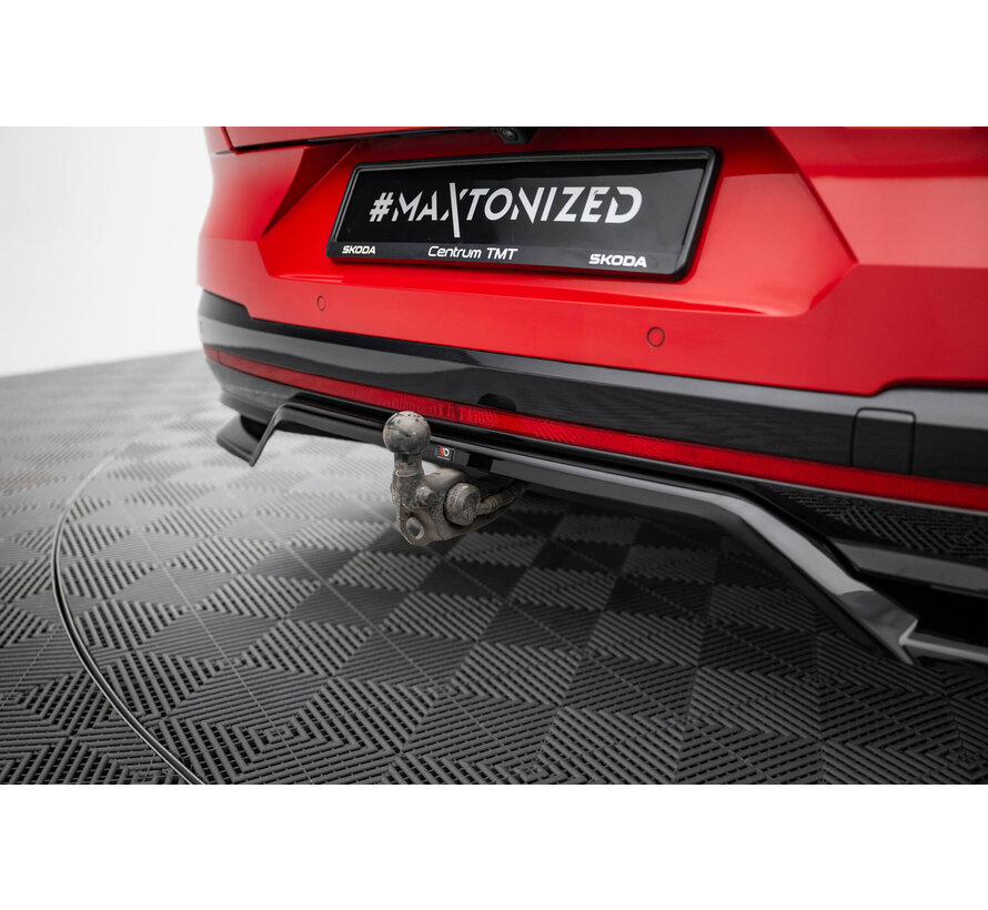 Maxton Design Rear Splitter (with vertical bars) Skoda Enyaq Coupe iV